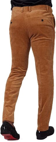 Barabas Men's Premium Corduroy Slim Velvet Dress Pants 2CPV1 in Kuwait