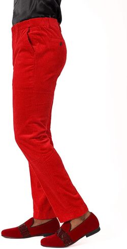 Barabas Men's Premium Corduroy Slim Velvet Dress Pants 2CPV1 in Kuwait