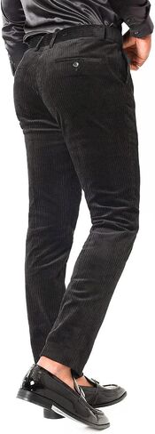 Barabas Men's Premium Corduroy Slim Velvet Dress Pants 2CPV1 in Kuwait