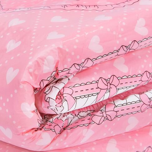 Littleforbig Printed Adult Brief Diapers 10 Pieces - Blushing Baby Pink(M) in Saudi Arabia