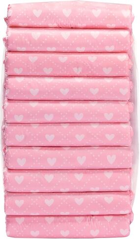 Littleforbig Printed Adult Brief Diapers 10 Pieces - Blushing Baby Pink(M) in Saudi Arabia