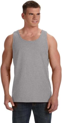 Fruit of the Loom 5 oz., 100% Heavy Cotton HD Tank, XL, ATHLETIC HEATHER in Kuwait