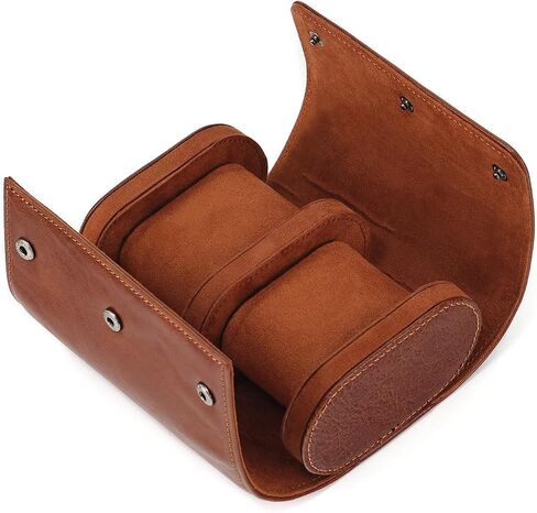 Woyir Watch Roll Travel Genuine Leather Case Watch Gaint Case With With Palow for Men ، و Watch Watch Case أو منظم للتخزين والعرض لعيد الأب in Kuwait