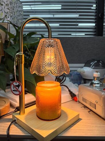 شمعة دافئة مصباح مع توقيت و dimmer ، هدايا أعياد الميلاد للنساء أمي ، هدايا الاحترار المنزلي ، مصباح شمعة زهرة glsass لديكور المنزل الجديد ، شمع الشمع للشموع جرة ، 2 لمبات in Saudi Arabia