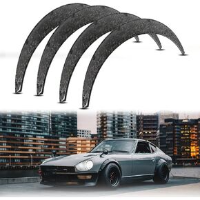 DREAMIZER 4Pcs Universal Flexible Car SUV Widebody Kit 35mm Off-road Fender Flare Durable PU Wheel Arch Protector