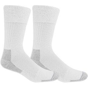 Dr. Scholl's Advanced Relief Non-Binding Crew Socks 2 Pair Sockshosiery, -White, Shoe Size: 7-12 (Large)