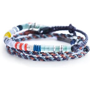 Wakami Earth Charm Bracelet | My Dream, Your Dream | Boho Bracelets for Women & Men | Trendy Beaded Bracelet Stack | Waterproof | Fair Trade | Braided