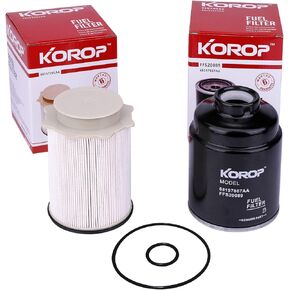 6.7 Cummins Fuel Filter Water Separator Set Fits for Dodge Ram 6.7L Cummins Diesel 2013-2018 2500 3500 4500 5500 Replaces# 68197867AA 68157291AA 1