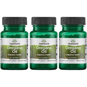 Swanson Oregano Oil 10:1 Extract - Natural Supplement Promoting Digestive Health & Respiratory Support - Supports Gastrointestinal System & Urinary Tract Health - (120 Softgels, 150mg Each) (3 Pack)
