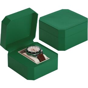 Single Watch Gift Box for Men Women, PU Leather Watch Case with Removable Soft Pillow, Wristwatch Travel Storage Display Holder Boxe (Black)