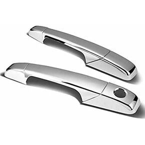 Chrome Door Handle Covers Compatible with 07-13 Chevrolet Silverado / 07-14 Chevrolet Avalanche/Suburban/Tahoe/GMC Sierra/Yukon&Yukon XL/Cadillac Escalade 2DR