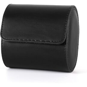 Leather Single Watch Box, Vintage Watch Roll Travel Case for Men and Women, Green