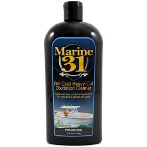Marine 31 Heavy-Cut Gel Coat Oxidation Cleaner | Removes Oxidation & Restores Shine for Gel Coat Surfaces | Restores Luster & Smooth Finish | M31-210 | 16oz