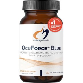 Designs for Health OcuForce Blue - 'Blue Light' Focused Eye Support Supplement with Lutein, Zeaxanthin & More - for Teens and Adults (60 Capsules)