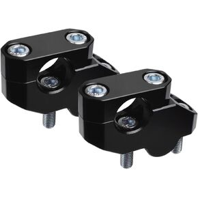 7/8" Universal Handlebar Bar Risers Motorcycle Bar Clamps For Motorbike Pit Dirt Bikes Black Riser Extend, Height 26 mm(1.02"), 20mm (0.79") Backward or Forward, Black