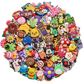 30 50 Pcs Waterproof Random Shoe Charms for Kids & Adults - Cute Durable Charm Decorations for Clogs & Sandals, Assorted Cartoon Shoe Accessories for Birthday Gifts for Boys, Girls, Women