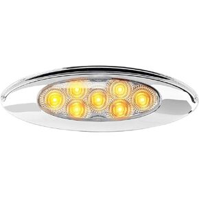 GG Grand General 78321 Ultra Thin Spyder Y2K Amber/Clear 7 LED Light with Visor Marker Light