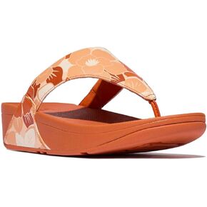 Fitflop Lulu Flowerz Leather Leather Toe-Post Sandals Wedge