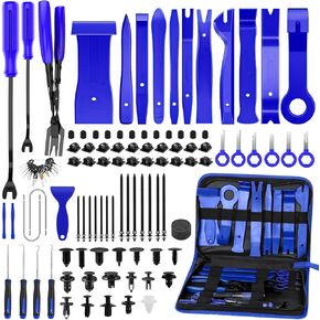 432Pcs Auto Trim Removal Tool Kit No Scratch Pry Tool for Car Door Panel Dashboard Removal, Include Clip Removal Tool, Panel Removal Tool, Car Radio Removal Tool, Blue