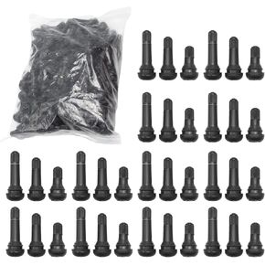 100pcs Tire Valve with Valve Core Inside Black Tire Valve Stems Replacement for TR413 TR412 TR414(0.45 X 1.7, 0.45 X 1.38, 0.45 X 2) for Cars, Light Trucks, Motorcycles