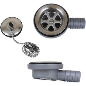 Scandvik Low Profile Drain Stopper - 1" Outlet