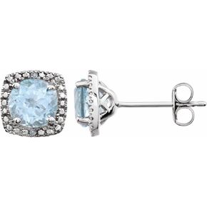 6mm .015 Cttw Diamond Stud Earrings (8.1mm x 8.1mm) in Kuwait