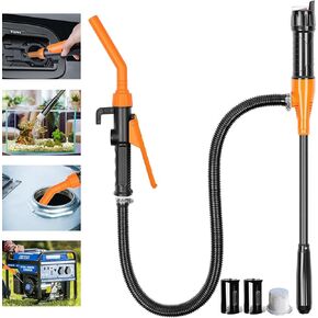 Fuel Pump, Portable Transfer Pump Battery Operated Electric Siphon Pump, With Removable Filter, Waterproof Switch, 2.6 Gpm, Easy To Use, For Gas, Fuel, Diesel, Water, Multi-Use Transfer Pump