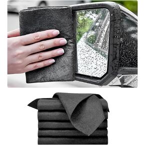5PCS Thickened Magic Cleaning Cloth, 10"×8" Microfiber Cleaning Cloth Streak Free Polishing Towel, Reusable Lint Free Cleaning Rags for Car Mirror Glass Window TV Screen