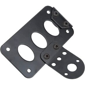 Acouto Universal Motorcycle Retro Side Mount Tail Light Holder License Plate Frame Bracket Black for Cruiser Dirt Bike (Type B)