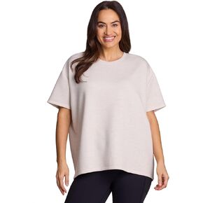 RBX Oversized T-Shirt for Women, Luxe Athleisure Fabric Loungewear Short Sleeve Workout Top with Plus Sizes