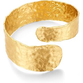 WOWORAMA Chunky Arm Cuff Bracelet for Women Hammered Gold Upper Arm Cuff Jewelry Boho Chunky Statement Bracelet Adjustable Open Cuffs Bangle Bracelets