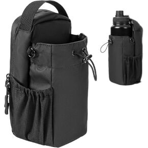Magnetic Bottle Bag Sling Bag for Men and Women, Magnetic Gym Bags for Gym, Travel, Work, and Sports,Magnetics water bottle holder with Strap,Magnetice Bage Company,Black (Large)