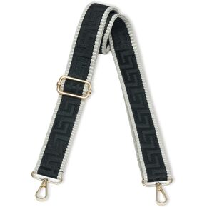 Conworld Purse Strap Replacement Crossbody for Handbag, 1.5" Golden Buckle Wide Canvas Shoulder Strap for Women, Adjustable Bag Straps Replacement