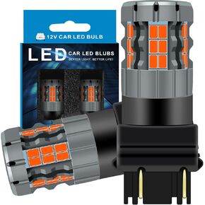 3157 LED Brake/Tail Light Bulbs Compatible For Chevy Impala 2000-2013, 3057 Bulb, Red Light, Plug and Play, Pack of 2
