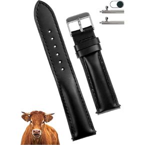 Vintage Leather Watch Band Quick Release Leather Strap For Men Women Handmade Extra Soft Watch Wrist Band Elegant Replacement Stainless Steel Strap 18mm 19mm 20mm 21mm 22mm