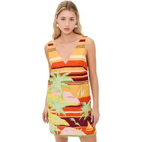 Alemais ALÉMAIS Women's Palm Island V Neck Mini Dress