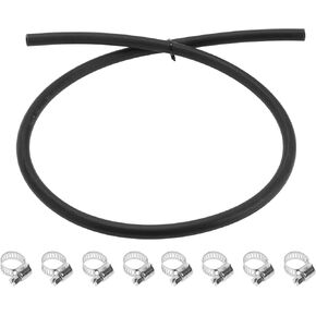 1/8" Fuel Line Kit 19.68ft Vacuum Hose Automotive Fuel Hose with 8 Clamps 1 Set