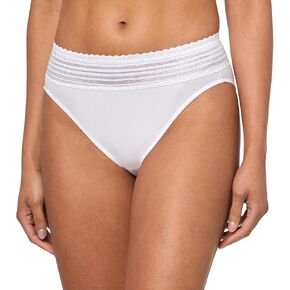 Warner's Women's Pinching No Problems Dig-Free Comfort Waist with Lace Cotton Hi-Cut Rt2091p