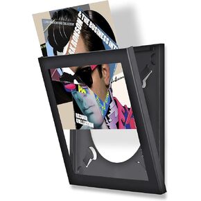 Show & Listen Album Cover Display Frame, Flip Frame Displays Vinyl Records, 12.5x12.5, Black