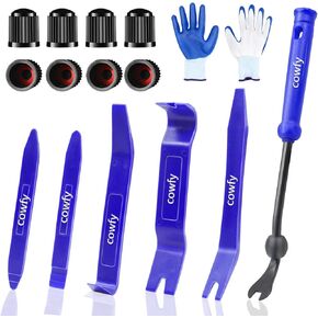 Auto Trim Removal Tool Set, Cowfy 16 Pcs Plastic Pry Tool Kit Auto Car Trim Tool Kit for Car, Clip, Audio, Dashboards, Door Panel Window Molding Fastener Remover Tool Kit