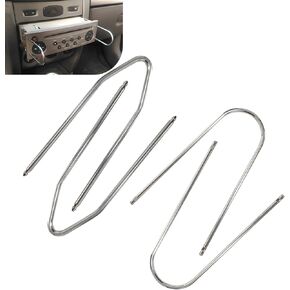 U Type V Type Radio Removal Tool key and Removal Pry Tool Kit, Stainless Steel Panel Removal Key Host Disassembly Tool, Fast Modification Accessories, Universal for Most Cars (Silver)