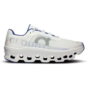 On Women's Cloudmonster 1 Running Shoes, White/Indigo, 7 US