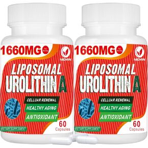 1660MG Urolithin A Supplement - Liposomal Urolithin 120 Capsules