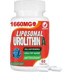 Liposomal Urolithin A 1660MG - Urolithin A Supplement 60 Capsules