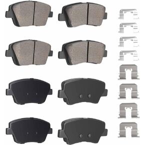 8PCS Rear and Front Ceramic Brake Pads Compatible with Hyundai Sonata 2011-2015 for Kia Optima 2011-2016