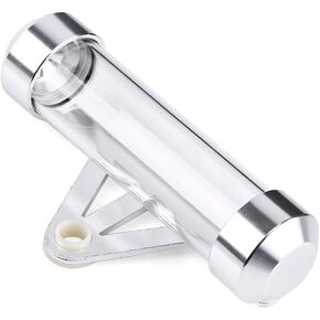 Motorcycle Tax Disc Tube, Universal Motorcycle Motorbike Secure Tax Disc Tube Cylindrical Holder Frame (Silver)