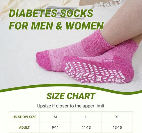 CaiDieNu Non Slip Diabetic Ankle Socks: Bamboo Viscose Non Binding Hospital Socks with Grip for Women Men Elderly 4 Pairs in Saudi Arabia