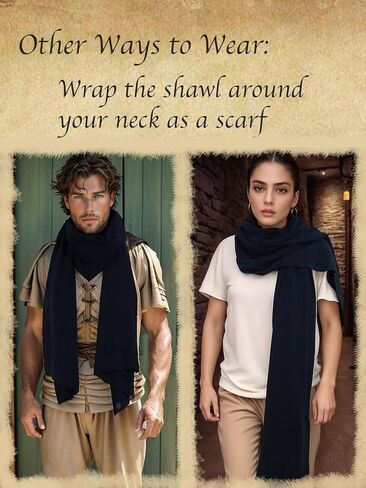 Post Apocalyptic Shawl Scarf Medieval Cowl Renaissance Scarf Cosplay Costume in Kuwait