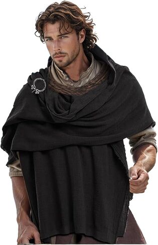 Post Apocalyptic Shawl Scarf Medieval Cowl Renaissance Scarf Cosplay Costume in Kuwait