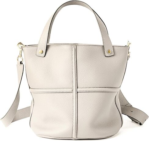 Genuine Leather Bucket Bags for Women, Crossbody Tote with Adjustable Strap and Top Handle in Saudi Arabia